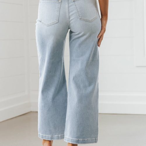 light wash wide leg crop jeans 823265