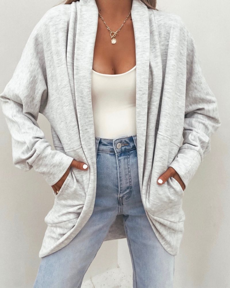 make it yours grey brushed cardigan 469673