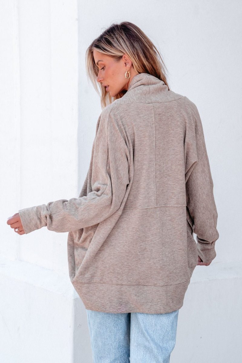 make it yours taupe brushed cardigan pre order 114454