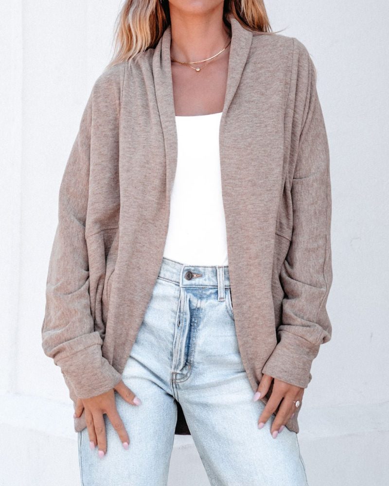 make it yours taupe brushed cardigan pre order 878695