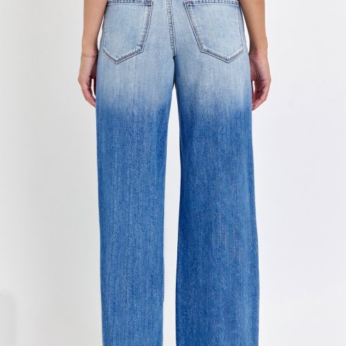 medium light wash destroyed wide leg jeans 474453