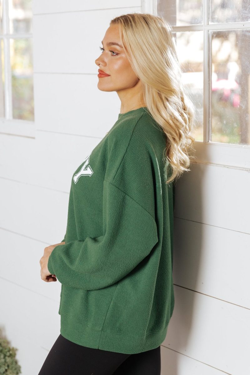 merry green graphic sweatshirt 849683