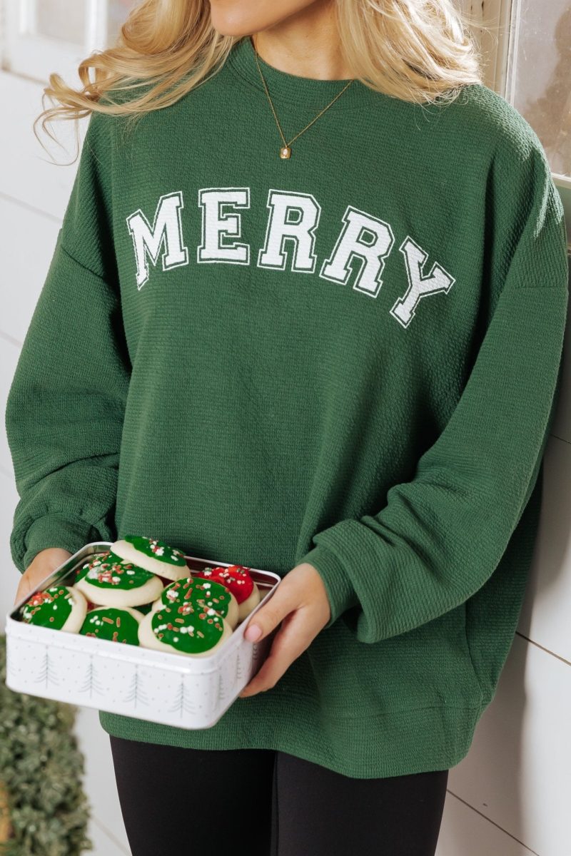 merry green graphic sweatshirt 872988