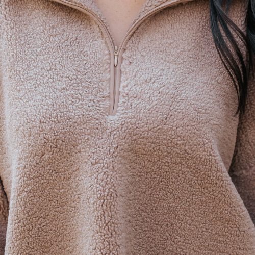 mocha sherpa zip up jacket 727562