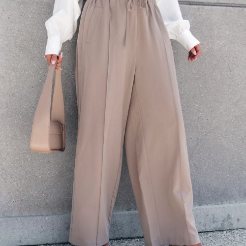 muse by magnolia mocha drawstring wide leg pants 534045