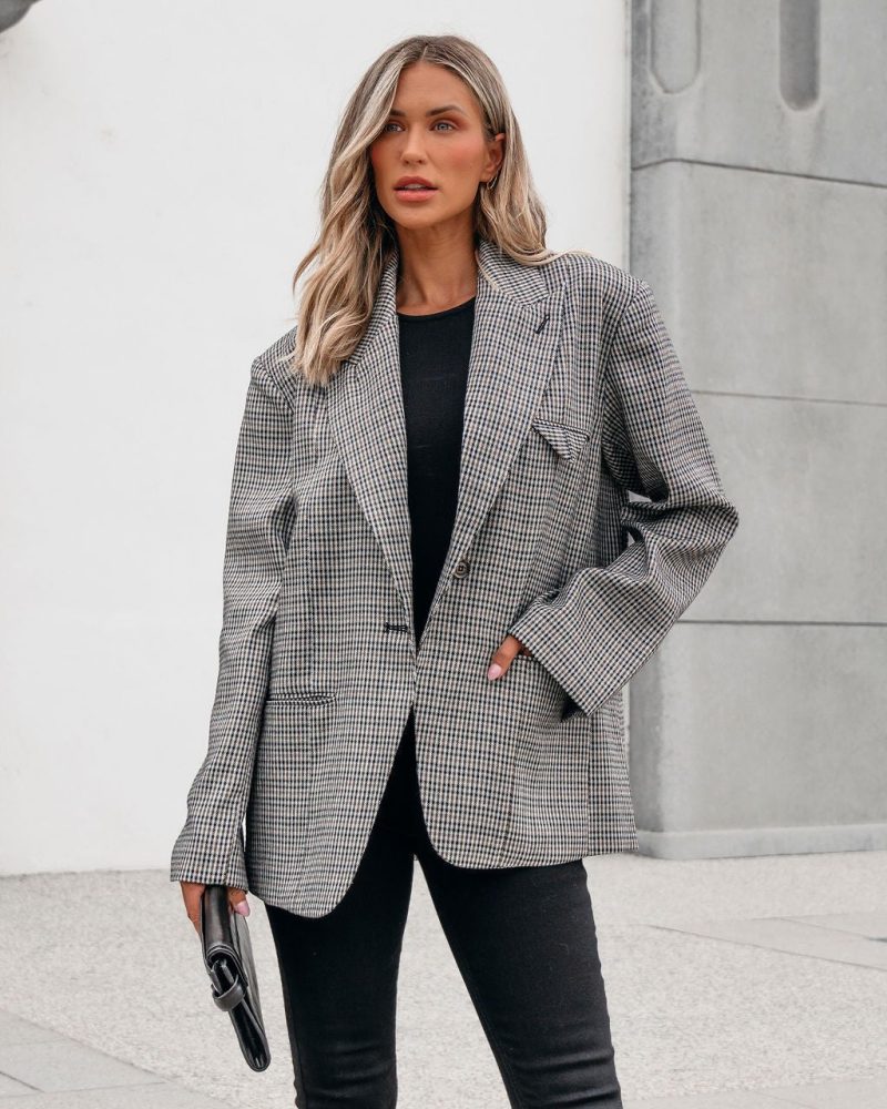 muse by magnolia oversized plaid blazer 541890