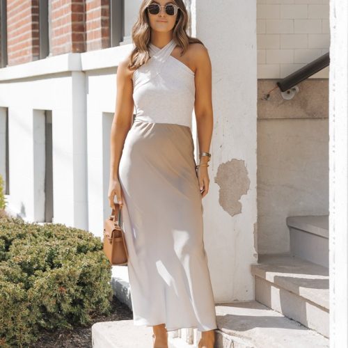 muse taupe ombre maxi skirt 336209