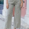 Neutral High Waisted Wide Leg Pants - Olive - Magnolia Boutique