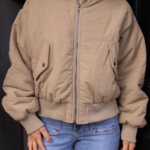 olive bomber puffer jacket 104390