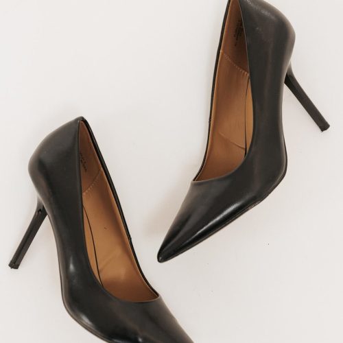 payton black pointed toe stiletto heels final sale 200978