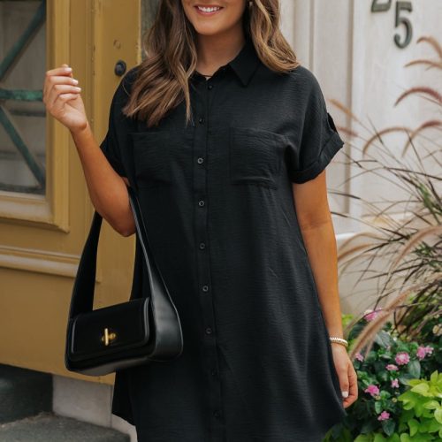 perfect match black shirt dress 212141