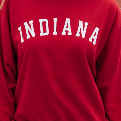 red indiana boat neck sweatshirt 251933