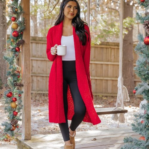 red popcorn dreamer cardigan 313435