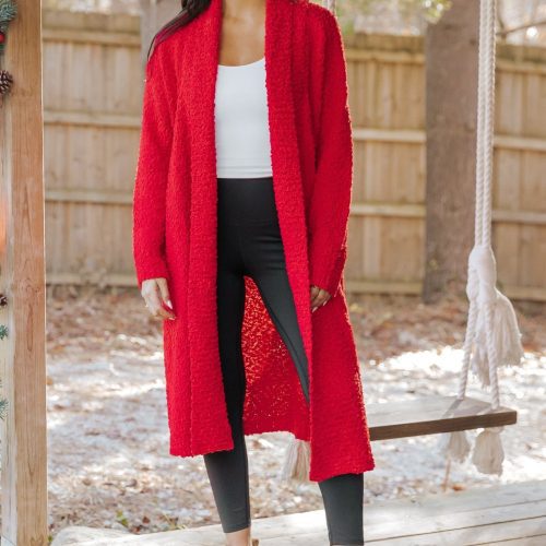 red popcorn dreamer cardigan 491169