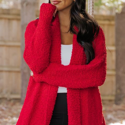 red popcorn dreamer cardigan 910851