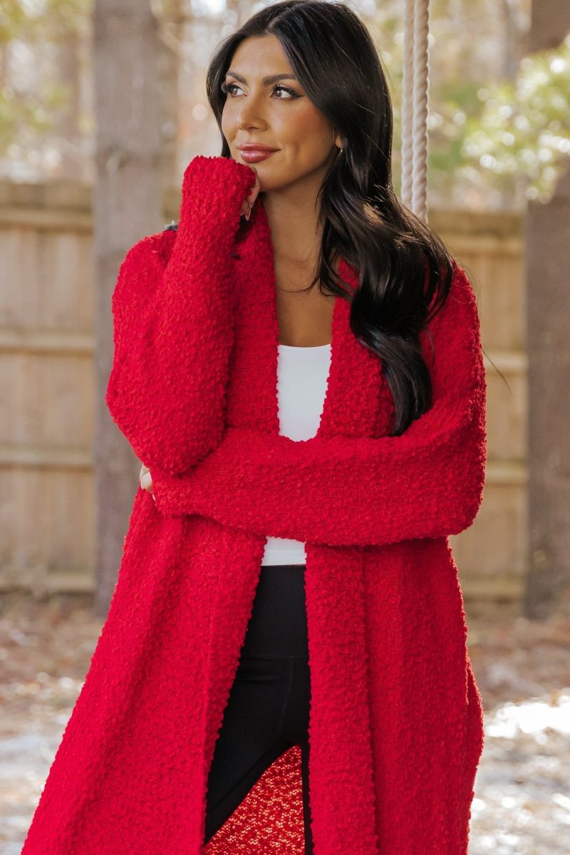 red popcorn dreamer cardigan 910851