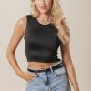 Round Neck Cropped Tank Top - Magnolia Boutique