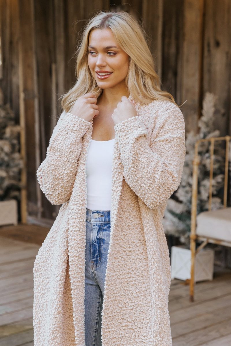 sand popcorn dreamer cardigan 885698