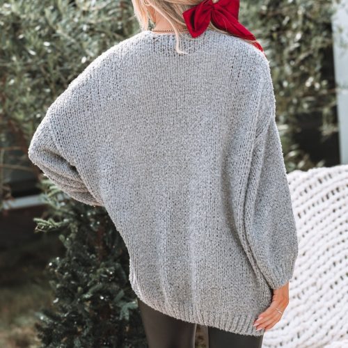 soft brushed grey cardigan 764607