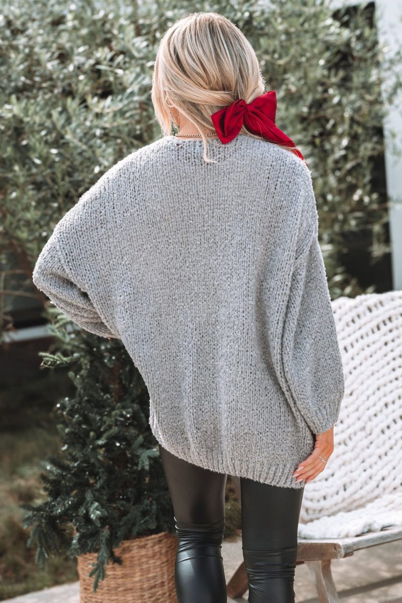 soft brushed grey cardigan 764607