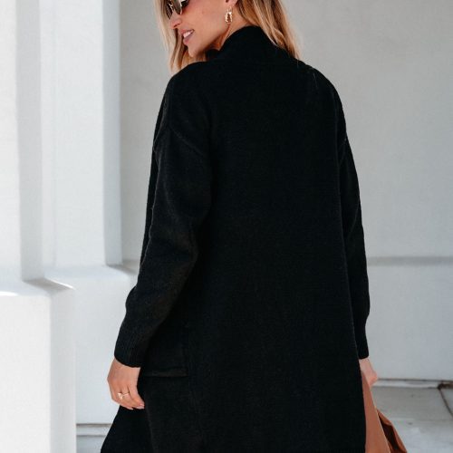 solid black oversized duster cardigan 952824