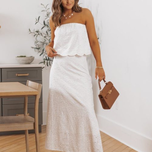 steve madden amalia white eyelet maxi skirt 252994