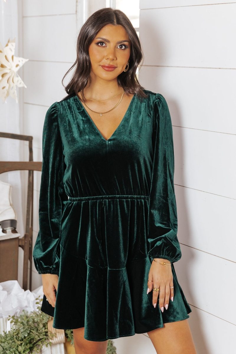 steve madden green velvet kara mini dress 208997