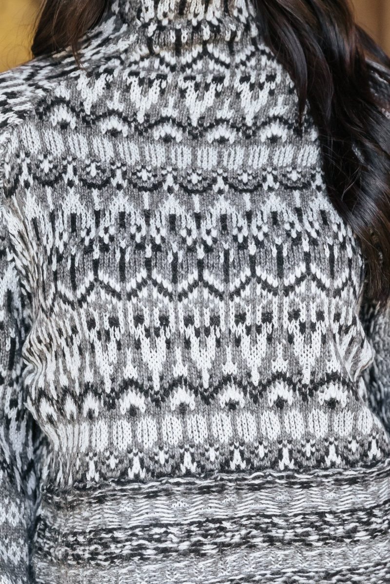 steve madden grey fair isle indie sweater 716575