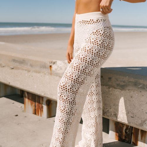 steve madden natural eddie crochet pants 524924