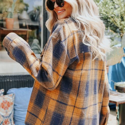 sundance navy orange plaid shacket 876764