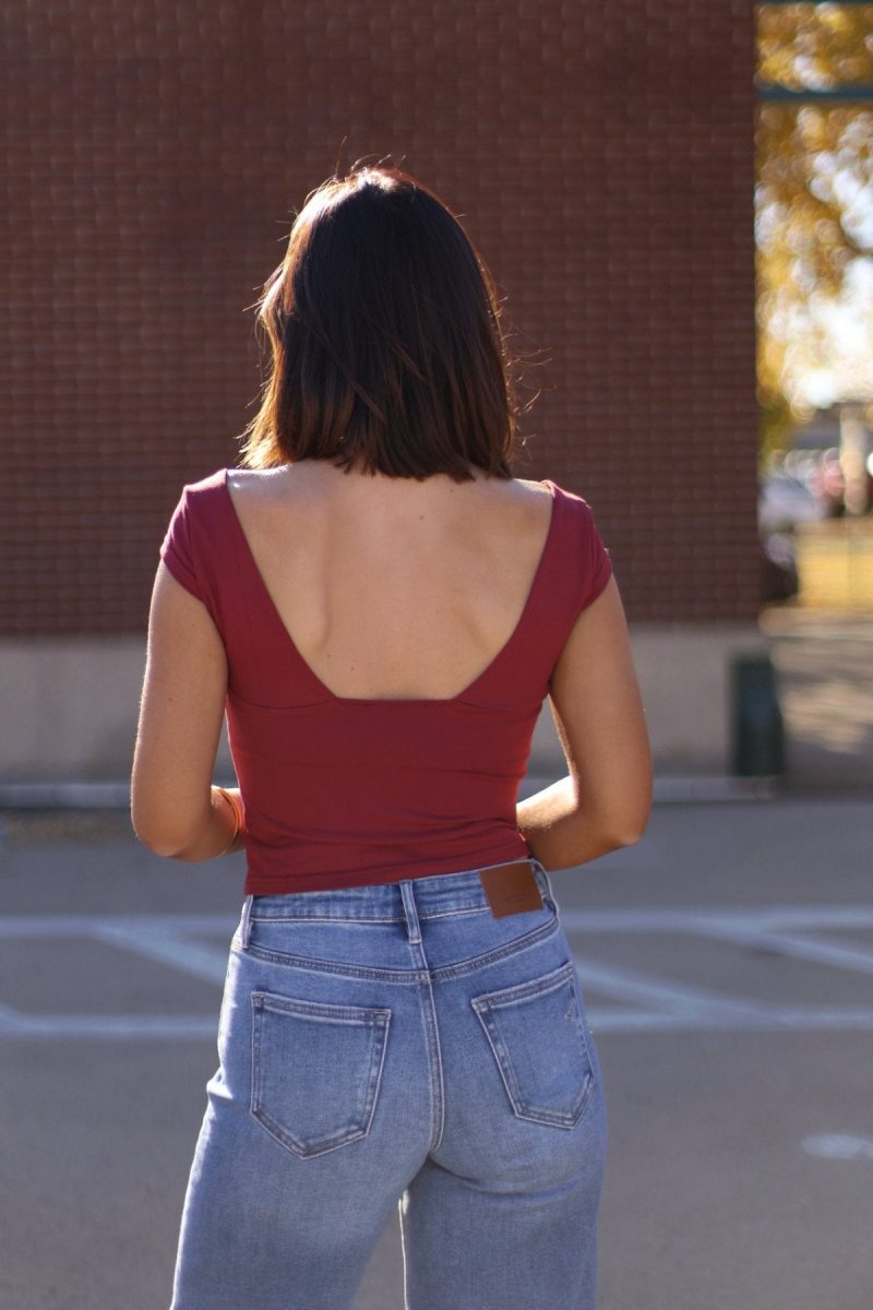 sweetheart corset cami top burgundy 521369