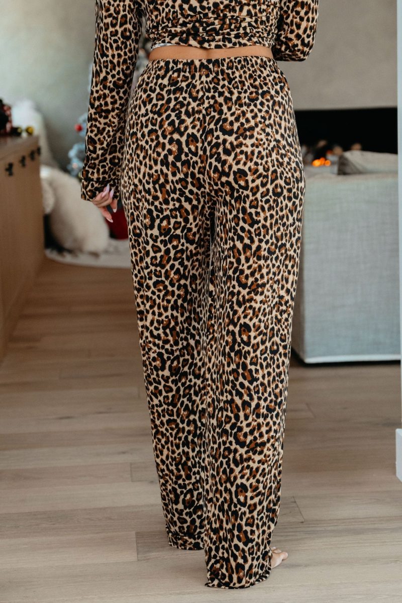 tan leopard print pajama set 803723