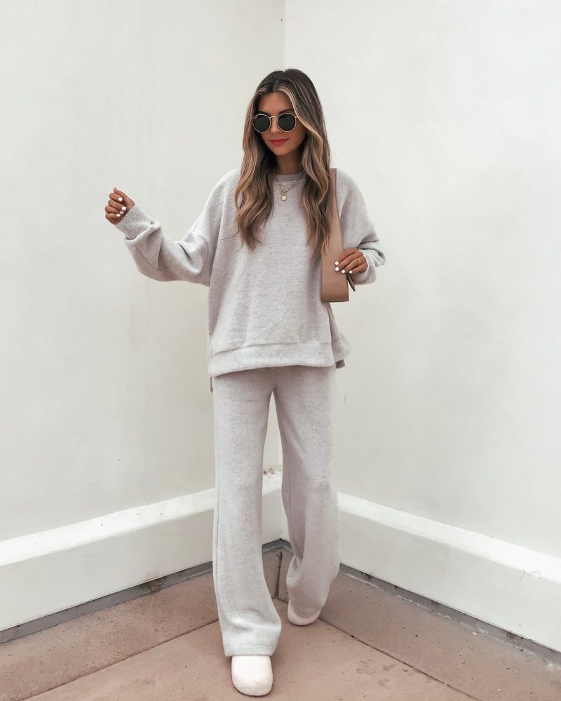 taupe brushed lounge sweatpants 212236