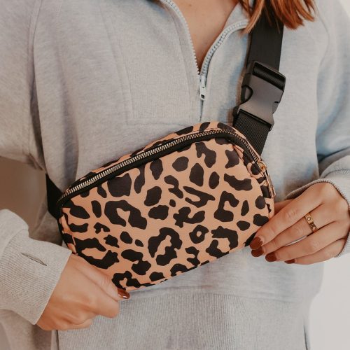 tebi leopard print quilted belt bag 439282