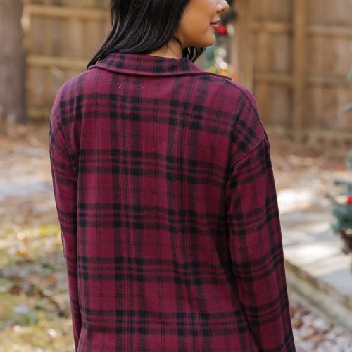 thread and supply amani plaid zip pullover 479018