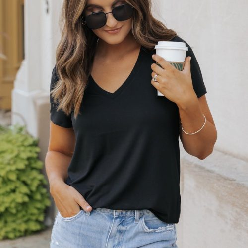 thread and supply tatiana tee black 549673