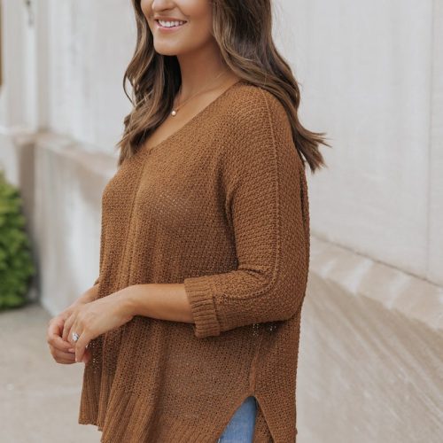 ultimate loose fitted sweater brown 511875