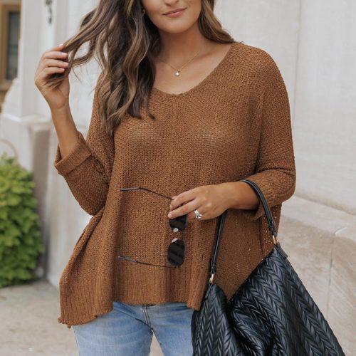 ultimate loose fitted sweater brown 608638