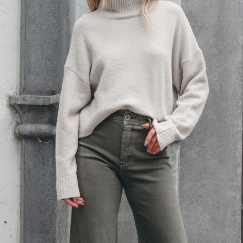 valley lodge wool turtleneck sweater taupe 205042