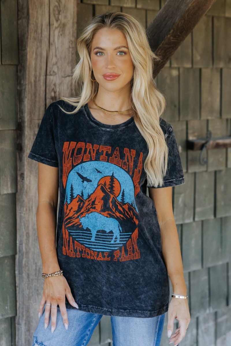 vintage charcoal montana graphic t shirt 594960