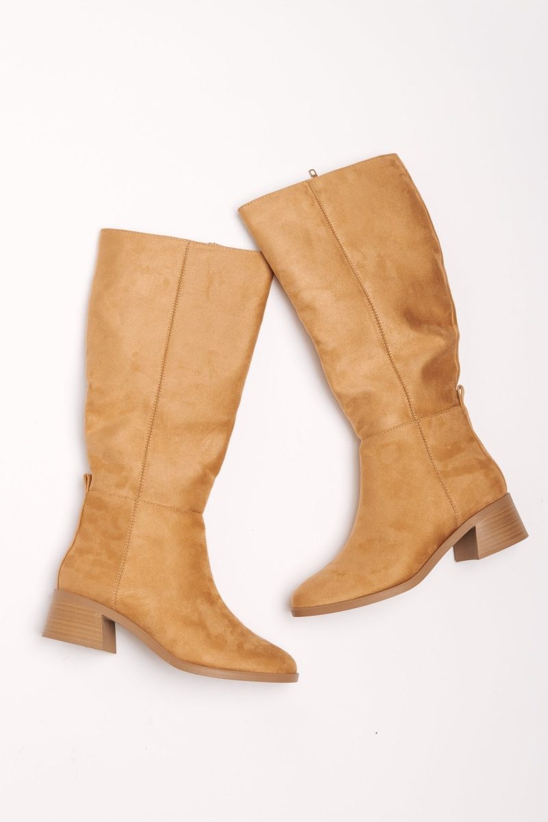 vintage tan suede knee high boots 888813