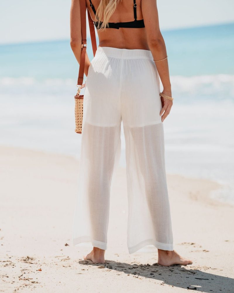 white high waisted cropped wide leg pants 403632