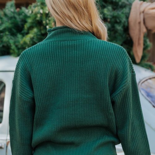 winter wonderland green mock neck sweater final sale 222270